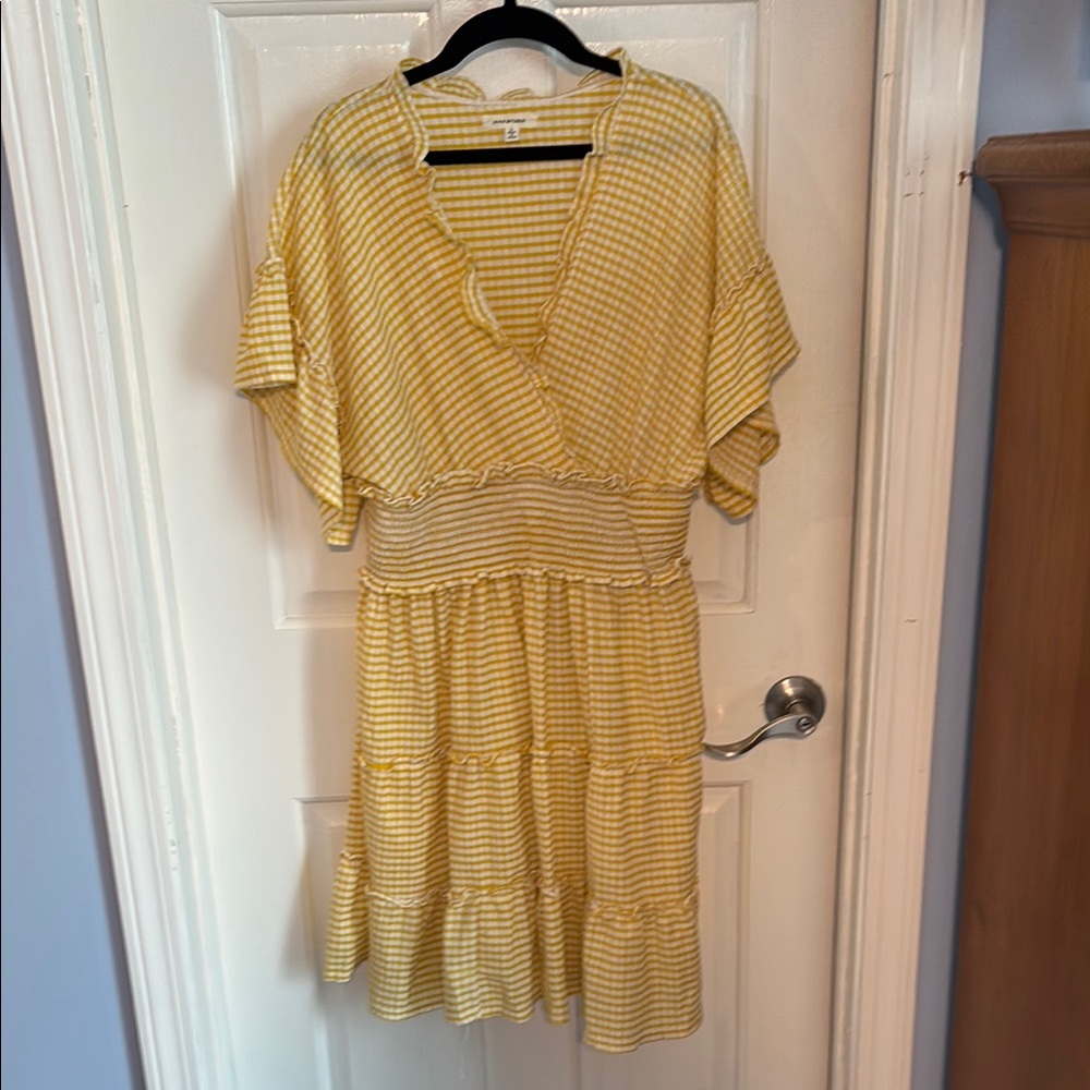 Max Studio Yellow Midi Sundress with Dolman Sleeves